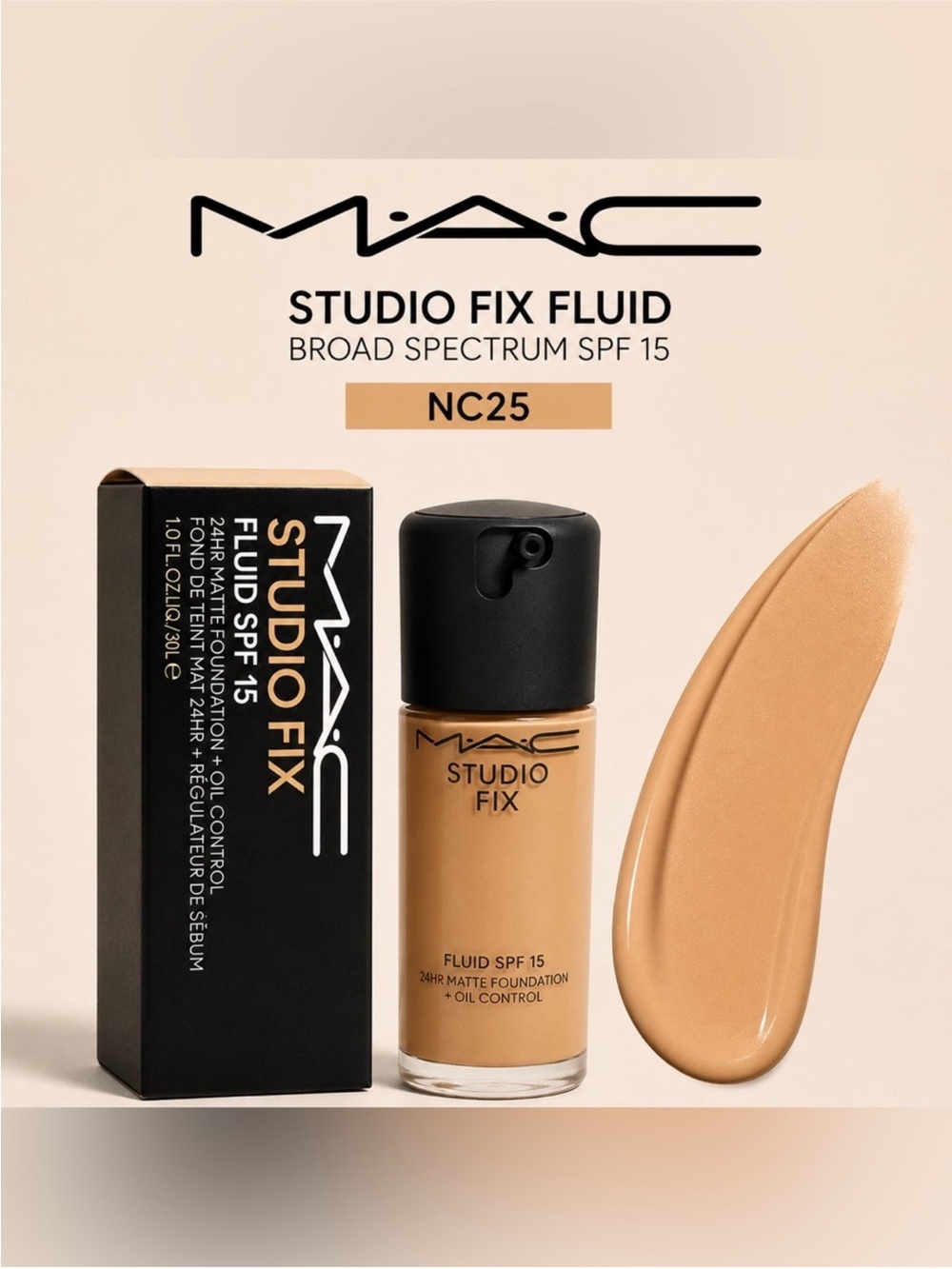 ⚡️MAC Studio Fix Fluid Broad Spectrum Foundation NC25